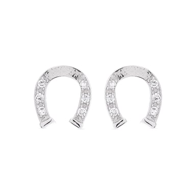 Luxenter 925 Sterling Silver and Brilliant Zirconia Earrings with rhodium finish - Infinity