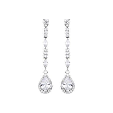 Luxenter 925 Sterling Silver and Brilliant Zirconia Earrings with rhodium finish - Ridya
