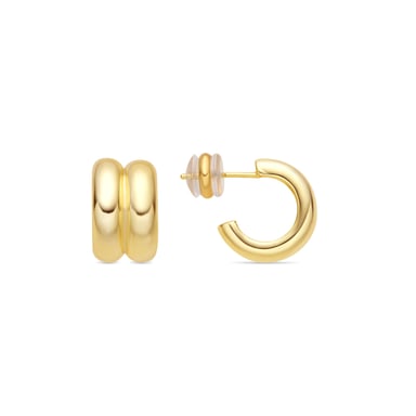 Luxenter 18k yellow gold finish earrings - Tudfu