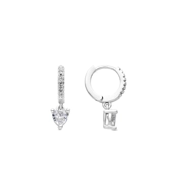 Luxenter Silver-finished earrings with brilliant-cut cubic zirconia - Drasa
