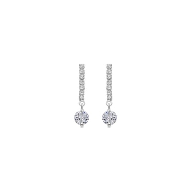 Luxenter Earrings with Sparkling Zirconia, silver finish - Yasu