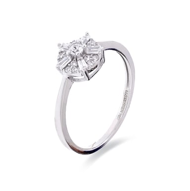 Luxenter 925 Sterling Silver and Sparkling Zirconia Ring with rhodium finish - Umya