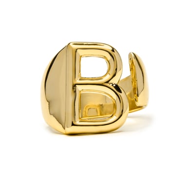 Luxenter 18k yellow gold finish ring - Alphabet