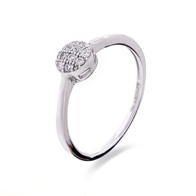 Luxenter 925 Sterling Silver and Sparkling Zirconia Ring with rhodium finish - Micmir