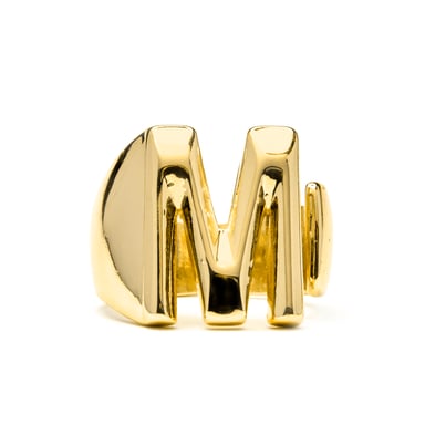 Luxenter 18k yellow gold finish ring - Alphabet