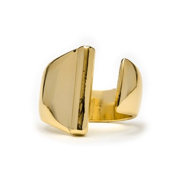 Luxenter 18k yellow gold finish ring - Alphabet