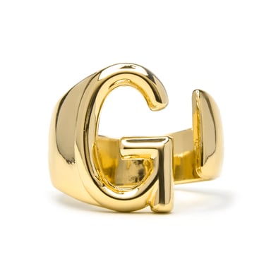 Luxenter 18k yellow gold finish ring - Alphabet