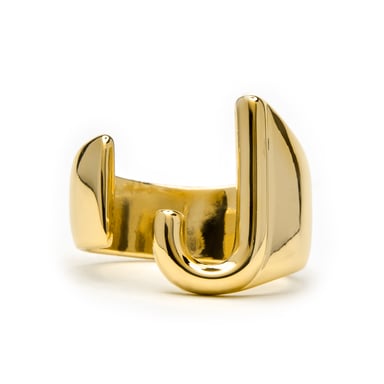 Luxenter 18k yellow gold finish ring - Alphabet