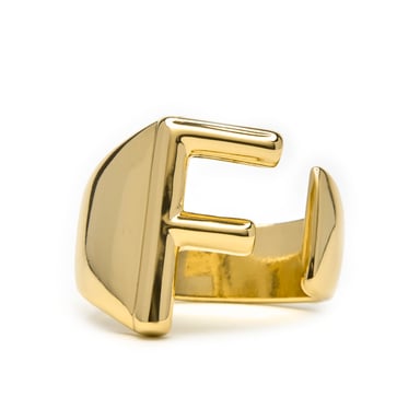 Luxenter 18k yellow gold finish ring - Alphabet