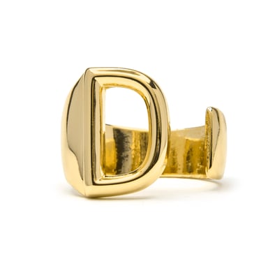 Luxenter 18k yellow gold finish ring - Alphabet