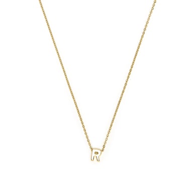 Luxenter 18k yellow gold finish necklace - Alphabet