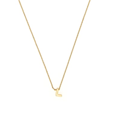Luxenter 18k yellow gold finish necklace - Alphabet