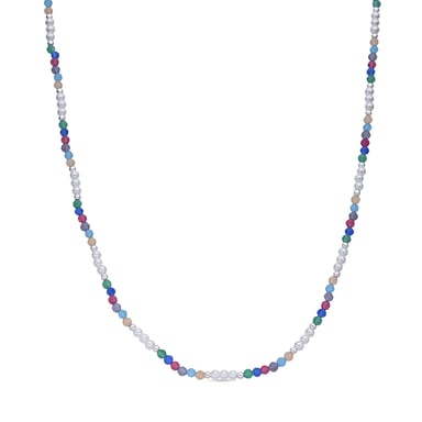 Luxenter Multicoloured crystal necklace with rhodium finish - Sury