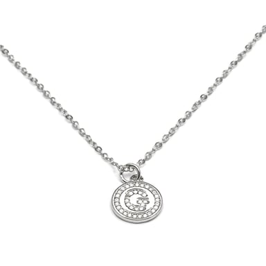 Luxenter Rhodium-plated Brilliant Zirconia Necklace - Alphabet