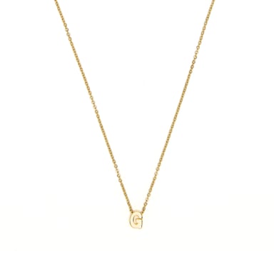 Luxenter 18k yellow gold finish necklace - Alphabet