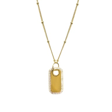Luxenter Neyah Necklace with Sparkling Zirconia in 18k gold finish