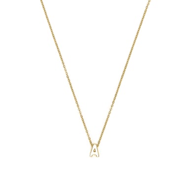 Luxenter 18k yellow gold finish necklace - Alphabet