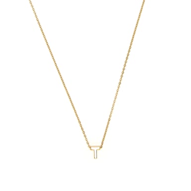 Luxenter 18k yellow gold finish necklace - Alphabet