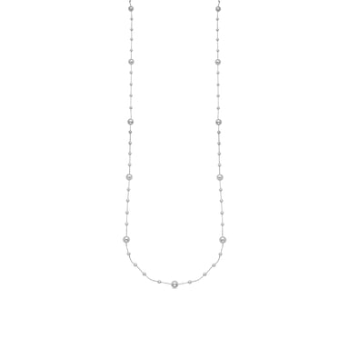Luxenter White Pearl Necklace with silver finish - Xyaz