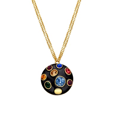 Luxenter Necklace with black lacquer and 18k gold finish - Yever