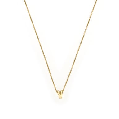 Luxenter 18k yellow gold finish necklace - Alphabet