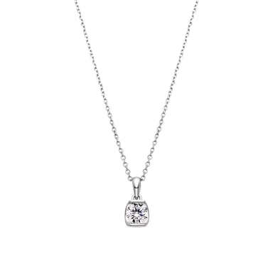 Luxenter 925 sterling silver necklace with brilliant-cut zirconia and rhodium plating - Setentaitres