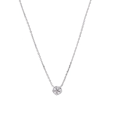 Luxenter 925 Sterling Silver Necklace with Sparkling Zirconia, rhodium-plated - Ashee