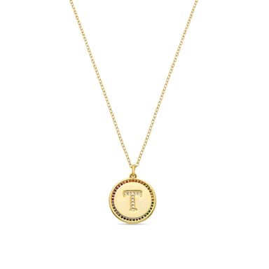 Luxenter Muince Zirconia Il-dathach le bailchríoch óir bhuí 18K - An Aibítir