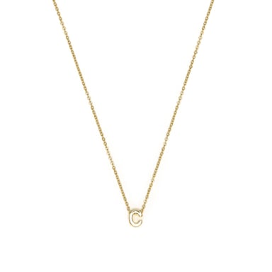 Luxenter 18k yellow gold finish necklace - Alphabet