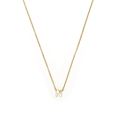 Luxenter 18k yellow gold finish necklace - Alphabet