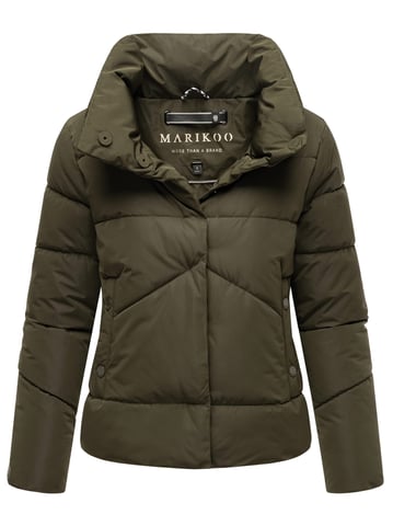 Marikoo cropped quilted winter jacket with snap buttons – Jalliaa