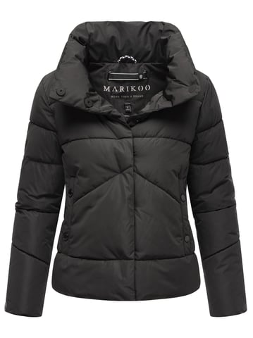 Marikoo cropped quilted winter jacket with snap buttons – Jalliaa