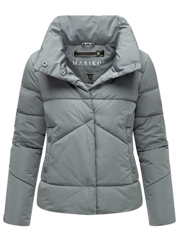 Marikoo cropped quilted winter jacket with snap buttons – Jalliaa