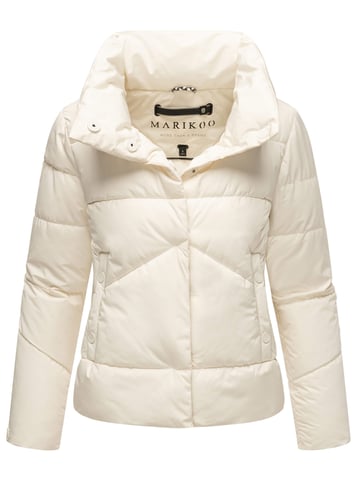 Marikoo cropped quilted winter jacket with snap buttons – Jalliaa