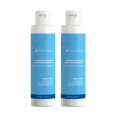 2 x GEAVANCEERDE KERATINE HAARVERZORGING SHAMPOO 100ML