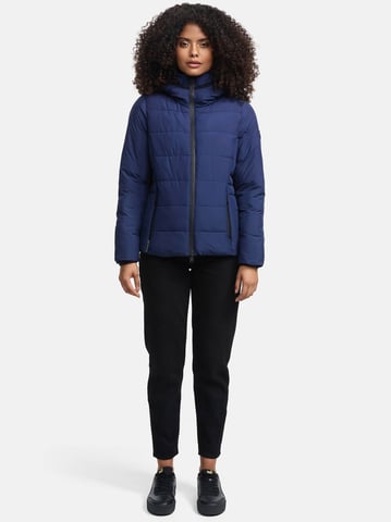 Marikoo cropped puffer jacket with hood & fleece lining – Radaa