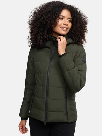 Marikoo cropped puffer jacket with hood & fleece lining – Radaa