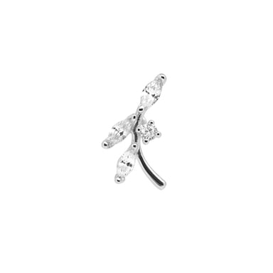 Luxenter Brilliant Zirconia Piercing with 925 Sterling Silver Finish - Curat