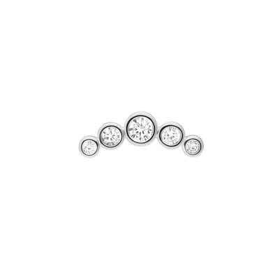 Luxenter Brilliant Zirconia Piercing with 925 Sterling Silver Finish - Inloc