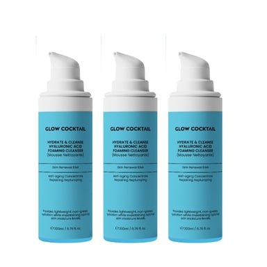 3 X Hydrate & Cleanse Hyaluronzuur Schuimende Reiniger 200ml