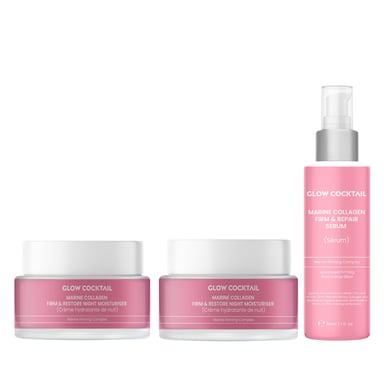 Mariene Collageen Firm & Repair Serum 30ml + Mariene Collageen Firm & Glow Dagcrème 50ml + Mariene Collageen Firm & Restore Nachtcrème 50ml