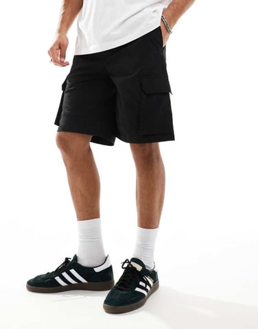 ADPT technical cargo short in black