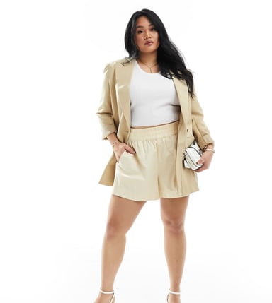 ASOS DESIGN Curve boxer short in buttermilk