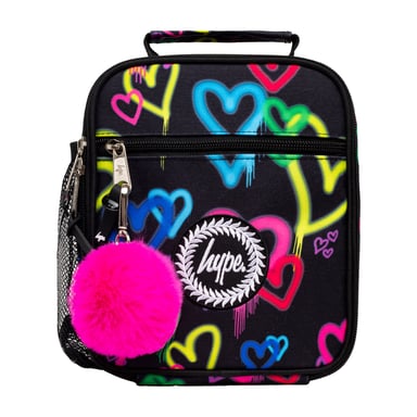 Kinderen Lunch Doos Zwarte Graffiti Harten | Thermisch Geïsoleerde Schooltas 4.5L