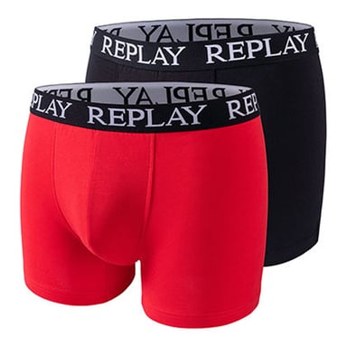 Replay Boxershorts voor heren (Set van 2) (Rood/zwart)