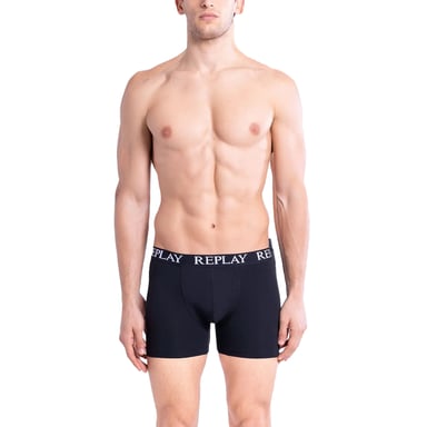 Replay Boxershorts voor heren (Set van 2) (Zwart/Zwart)