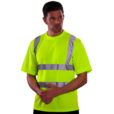 Yoko Mens Fluo Hi-Vis T-Shirt (Yellow)