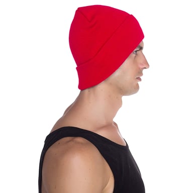 Beechfield Original Organic Cotton Cuffed Beanie (Classic Red)
