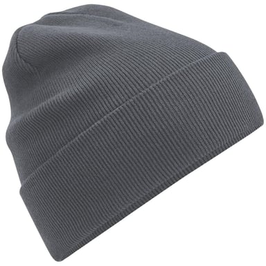 Beechfield Original Organic Cotton Cuffed Beanie (Graphite)