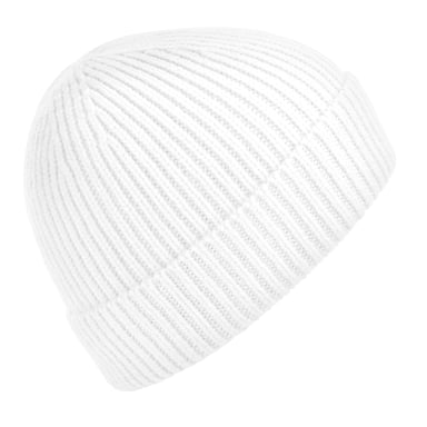 Beechfield Unisex Ribgebreide muts voor volwassenen (Wit)